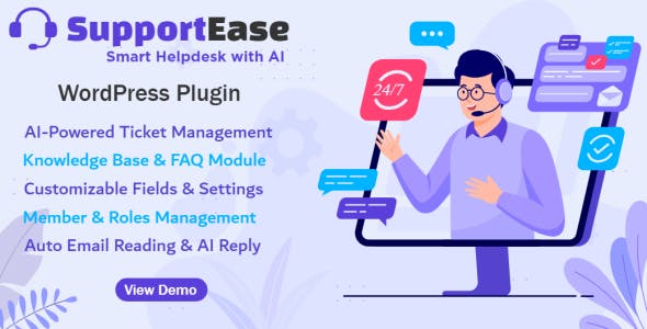 SupportEase AI - Smart Helpdesk For WordPress