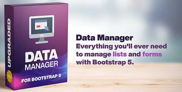 Data Manager: Tables & Forms handler for Bootstrap 5