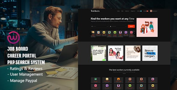 Workers - Job Board & Career Portal & php Search System